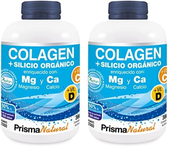Prisma Natural Colágeno Marino y Silicio Orgánico - 360 Comprimidos (Paquete de 2)