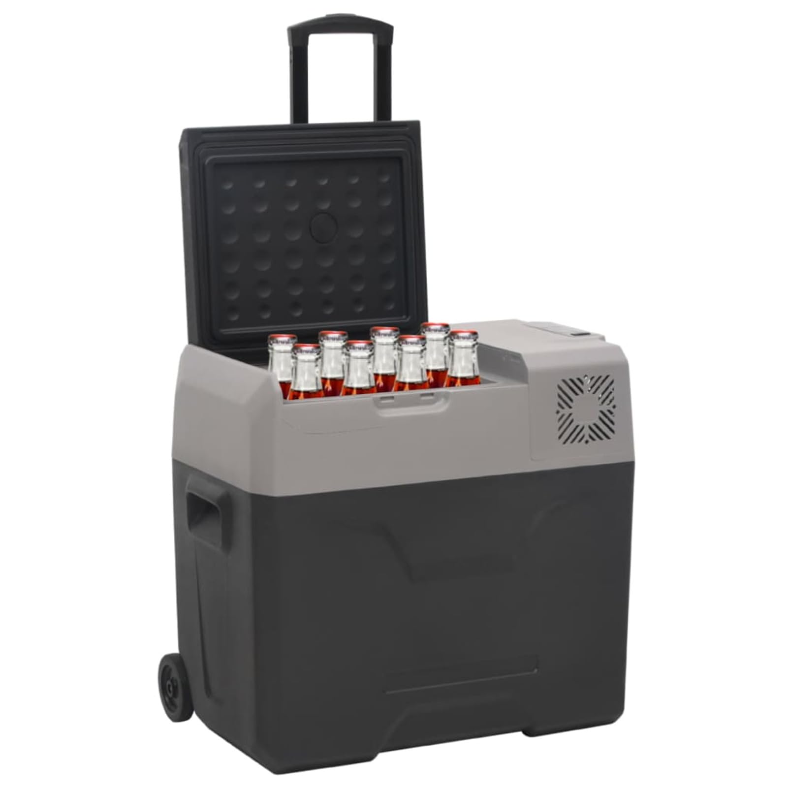 Homgoday Nevera Portátil Eléctrica 50L con Compresor, Doble Modo Max/ECO, Diseño Portátil con Ruedas y Asa Telescópica