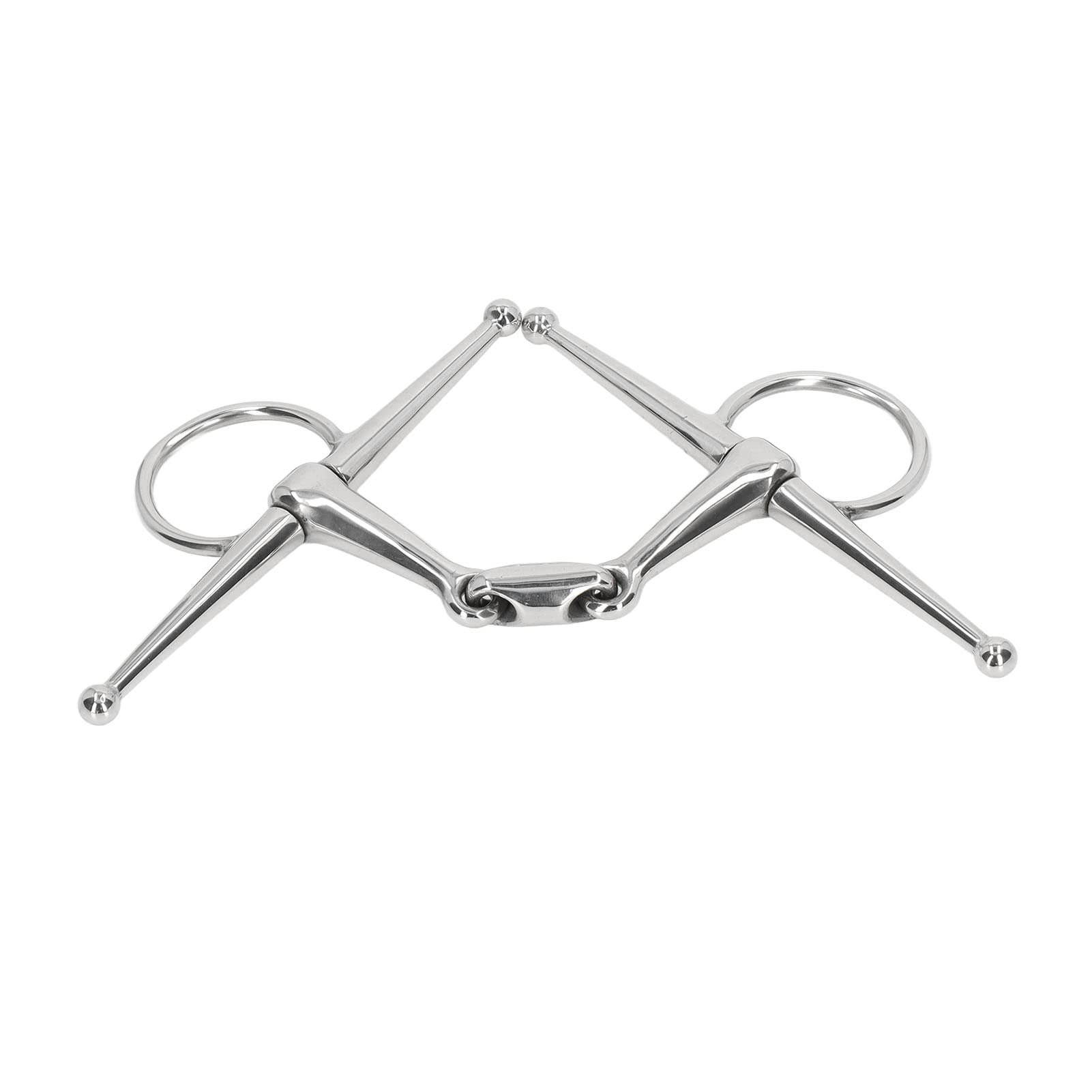 Bocchetta per cavalli in acciaio inossidabile da 135 mm per cavalli da allenamento e equitazione, premium, durevole, facile da controllare, design sicuro e amichevole, attrezzature per sport all'aria
