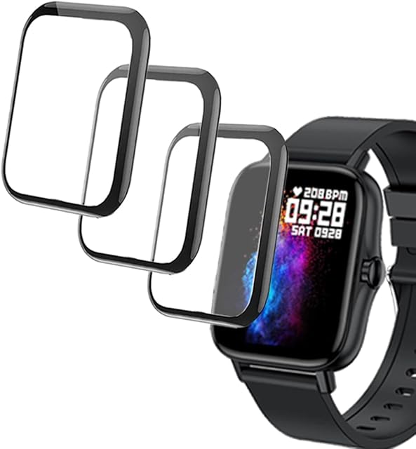 smaate 3D Screen Protector for F57L T42 Y22 Y20GT 1.69 or 1.7, compatible with Aukire L20, Iaret I18, Tamispit Q9 PRO, Choiknbo TS29A, KAKTIN i13 smartwatch & F57L of Yeegfey, BNGXR, AZTTKIA QS08
