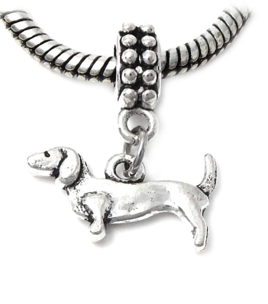 Cherityne J & M Dangle Dachshund Dog Charm for Bracelets