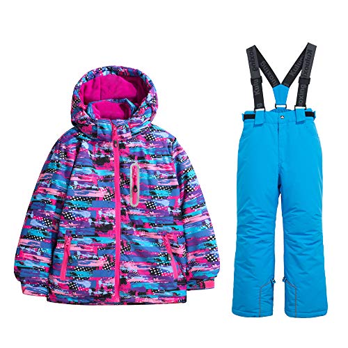 WOWULOVELY Girls Ski Jacket + Pants Snow Insulated Suit Windproof & Waterproof