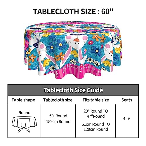 Nappe ronde 152 cm imperméable et infroissable pour table de repas - 6