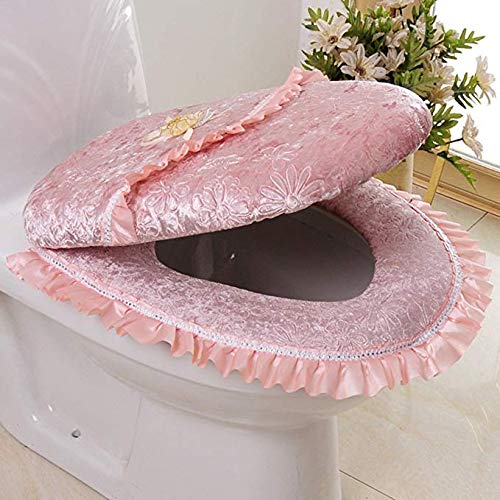 Coussin de toilette et housse de réservoir de luxe, ensemble de 2 pièces pour salle de bains