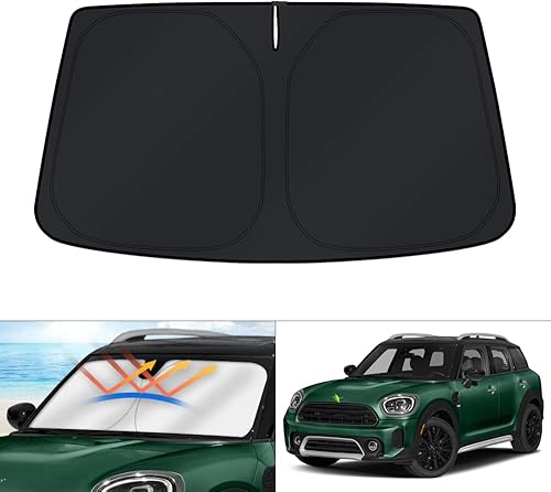Miniatura 43 de KUST Parasol para parabrisas para BMW X5 2014 2015 2016 2017 2018, accesorios de ajuste personalizado, protector de visera solar plegable, bloquea