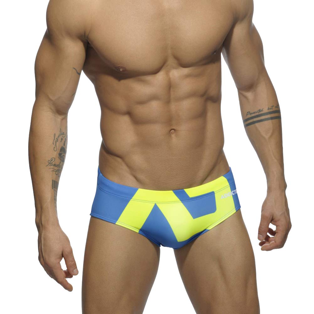 Mens Swimming Trunks Swim Briefs Bikini Boxer Racer Surf Swimwear Sky Blue L