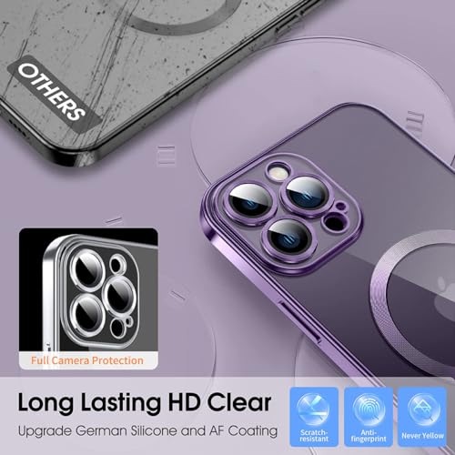 Housse iPhone 13 magnétique transparente avec finition plaquée bleu ciel - 5