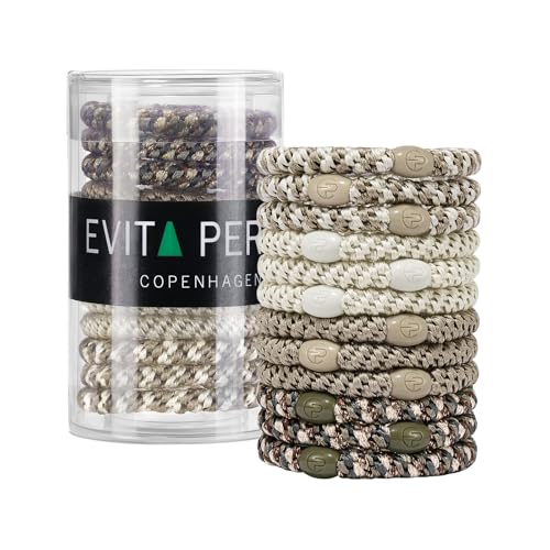 EVITA PERONI Hair Ties 12 Pcs Set, High Elastic Ponytail Holders, Hair Ties No Damage, Elastic Ties for Thick Hair Women Men, Gifts for Mother Sister Girlfriend (Light Coffee) EVITA PERONI Hair Ties 12 Pcs Set, High Elastic Ponytail Holders, Hair Ties No Damage, Elastic Ties for Thick Hair Women Men, Gifts for Mother Sister Girlfriend (Light Coffee)