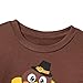 Infant Toddler Boy Thanksgiving Long Sleeve Shirt with Cute Little Turkey Gobble Print(Brown,18-24 Months)