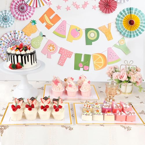 Mwellewm 12 Pcs White Plastic Serving Trays with Gold Rim, 14''x9'' Rectangle Dessert Trays for Dessert Table, Disposable Platters Cookie Cupcake Gold Serving Tray for Birthday Party Wedding by mwellewm - Image 7