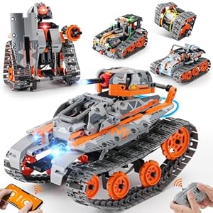 Sillbird Technic Tank Building Set, 5-in-1 Remote & App Controlled Robot Building Toys with LED Light, STEM Creative Gifts for Boys Girls Kids Ages 6 7 8-12, New 2023 (554 Pieces)