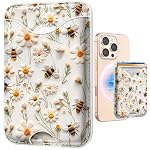 Compatible with Magsafe Wallet for Women, Floral Honey