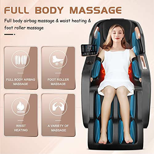 Massage Chair Recliner With Zero Gravity With Full Body Air Pressure, Speaker And Blue-Tooth Connection, Easy To Use At Home And In The Office #TOP4