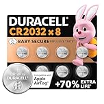 8X Duracell Cr 2032 Lithium (2 Blister Packs of 4 Batteries) 8 Batteries