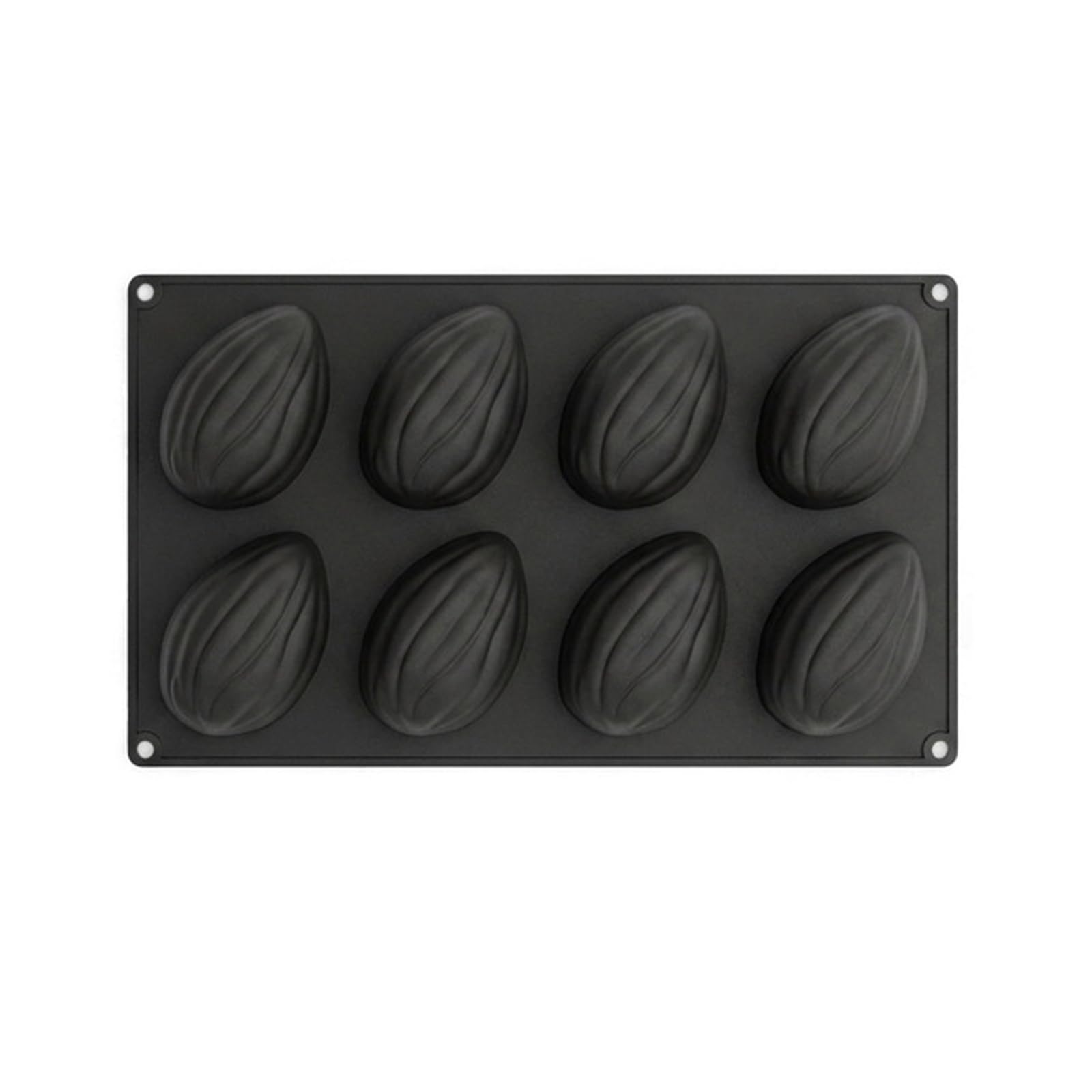 Shntig Silicone Chocolate Mousse Mold 8 Cavity Almond Shell Flexible Dessert Pan for Jelly Ice Cream Baking Supplies Silicone Baking Mold