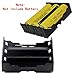 Ltvystore 18650 Battery Case Holder, 5 Pack 3 Slots x 3.7V DIY Battery Storage Box, in Parallel Black Plastic Batteries Case with Pin for 3 x 18650