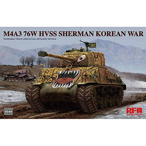 Char M4A3 76W HVSS Sherman Korean War maquette char militaire Rye Field Model à monter
