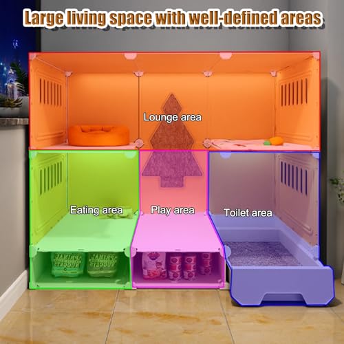 Cage de chat interieur avec meuble litiere discret pour maison propre - 4