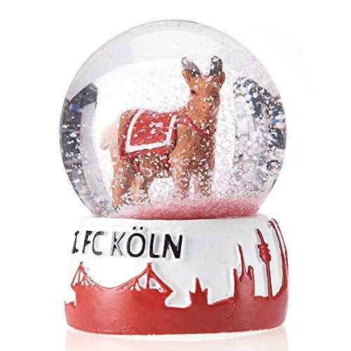 1. FC Köln Schneekugel Mini, Schüttelkugel Hennes - Plus Lesezeichen I Love Köln Cover