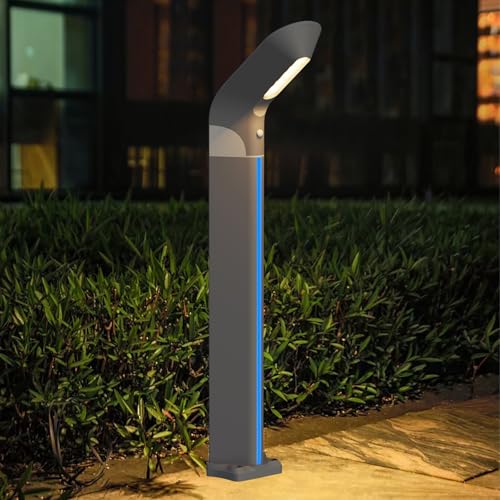 ACMHNC Solar Pollerleuchte Außen, 80cm Solar Wegeleuchte außen mit Bewegungsmelder, IP65 Wasserdicht Gartenleuchte, Stehlampe Outdoor, Sockelleuchte...