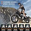 Movcan V60 Electric Bike with Lock & Phone Holder, 48V 15.6Ah Removable Battery 20” Fat Tire Electric Bike, 1000W Motor 30MPH Top Speed Electric Motorcyle, 7 Speed Dual Disc Brake E Bikes, Black #3