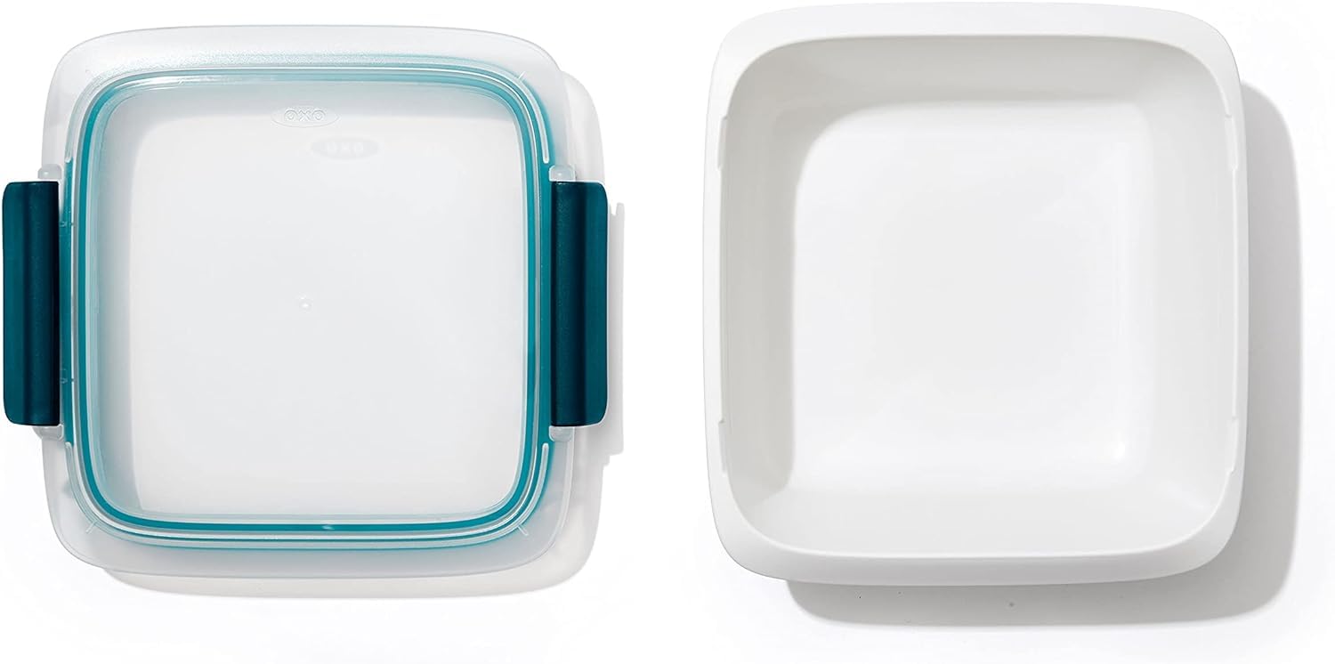 OXO Good Grips Prep & Go - Recipiente para sándwiches y sobras, 4,3 tazas/1,02 l, almacenamiento de alimentos a prueba de fugas para sándwiches y sobras, paquete de 4