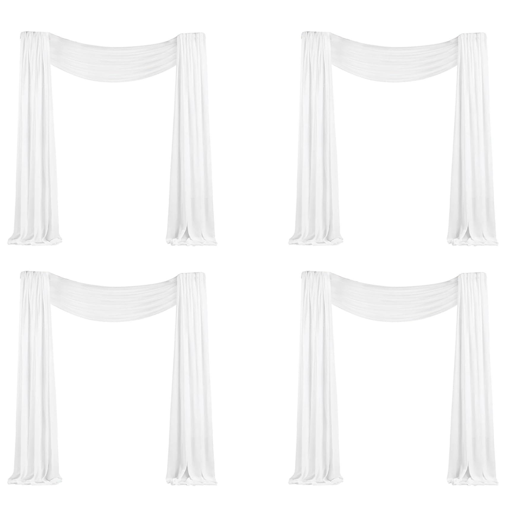 Tela para drapeado de boda de gasa translúcida premium para decoración de altares