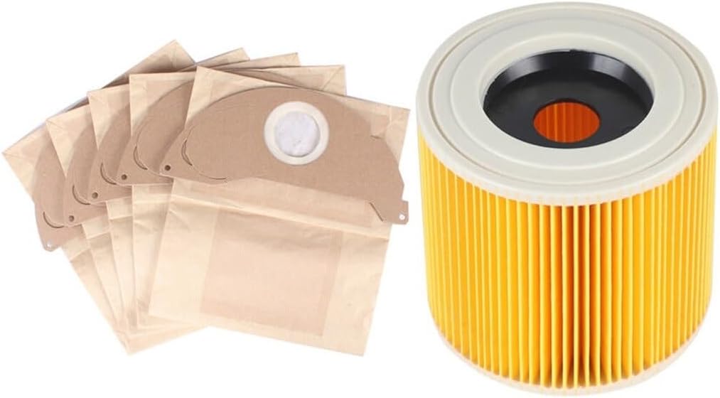 6Pcs/Set Vacuum Cleaner Paper Fines Bags for KARCHER MV2 WD2.000-WD2.399 WD2.250 Parts Accessories