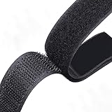 CYWVYNYT Cinta de velcro autoadhesiva, 8 m, extrafuerte, doble cara, cierre de velcro, 20 mm de ancho, color negro (8 m de largo x 20 mm de ancho)