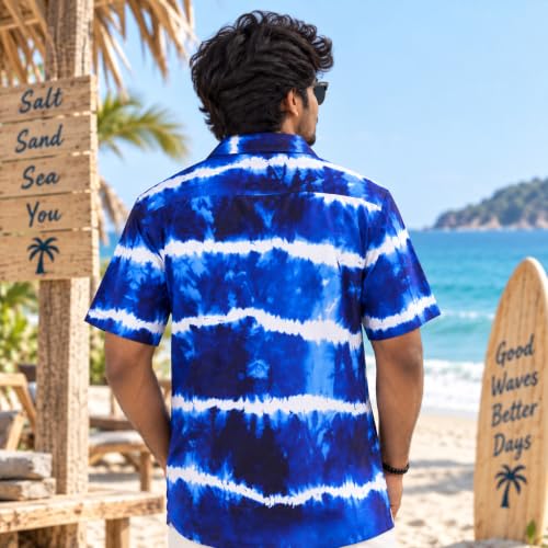 Image of BROWN CULTURE Half Sleeve Relaxed Fit Men's Casual Shirt | Cotton Blend Oversized Shirts for Men Loose Fit | Oversized Printed Shirts for Men | Men's Fashion Shirt