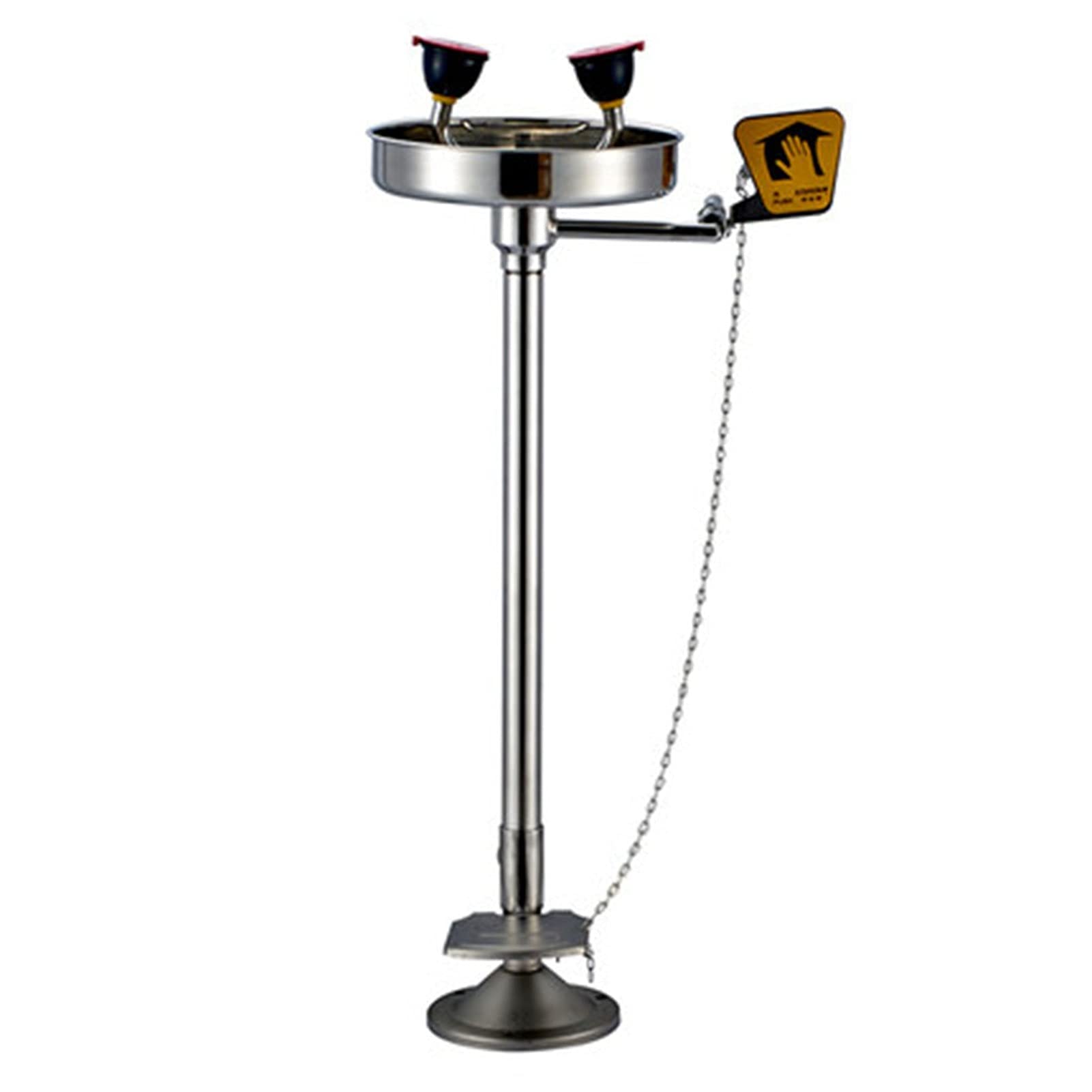 ZTCHSENZT Safety Eyewash,Emergency Eye Wash Station Combination Face and Eye Wash Station Stainless Steel Mobile Handheld Double Nozzle Emergency Eyewash for Lab and Industrial Use