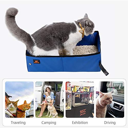 ninhada de estimação,Caixa de areia para gatos dobrável Tecido portátil dobrável à prova d'água ant