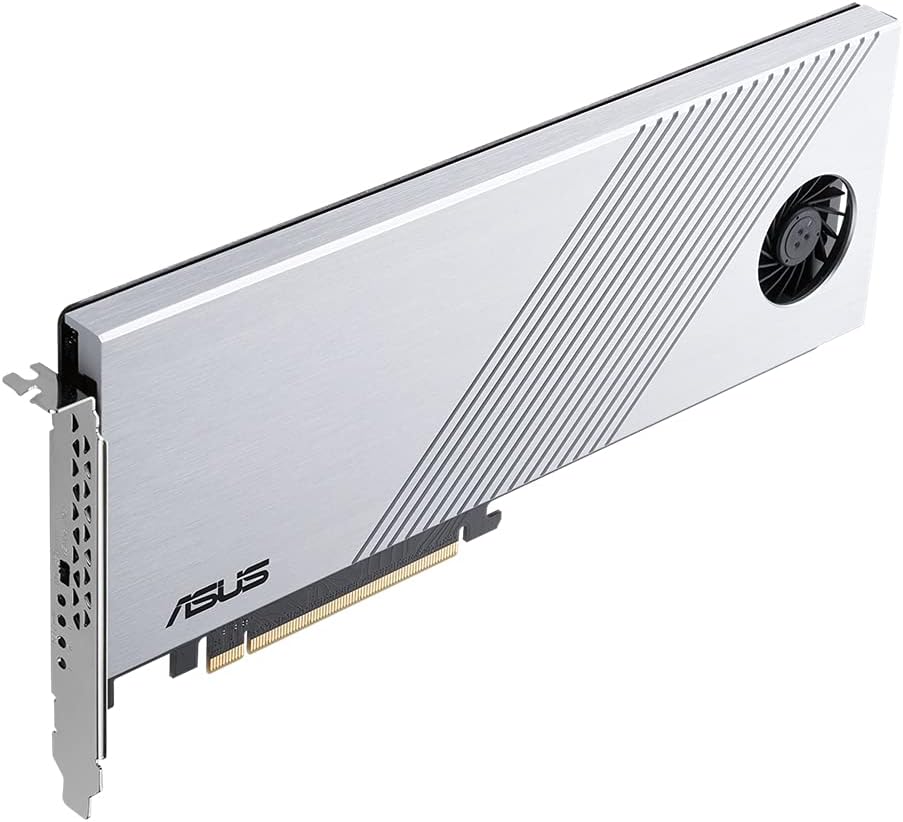 ASUS Hyper M.2 x16 Gen 4 (PCIe 4.0/3.0) Supports 4X M.2 NVMe Devices (2242/2260/2280/22110) Up to 256Gbps for AMD TRX40 / X570 PCIe 4.0 NVMe Raid and Intel® Platform