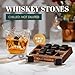 Whiskey Stones Gift Set by Royal Reserve – Artisan Crafted Reusable Chilling Rocks for Scotch – Bourbon Gifts for Men Husband Dad Boyfriend Guy