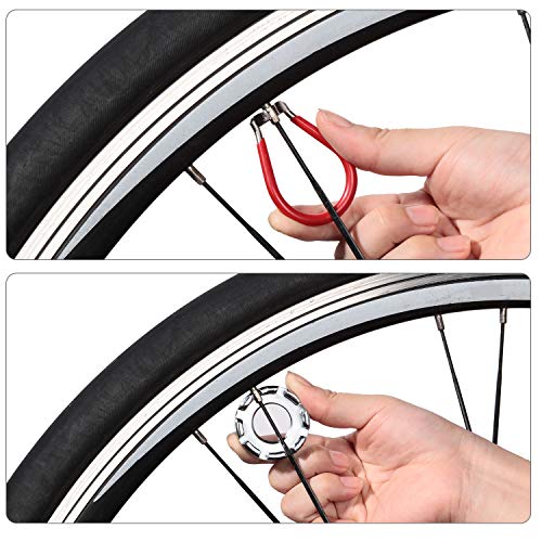 image for Mudder 5 Pieces Bicycle Spoke Wrench Bike Spoke Tool with 1 Piece Tire