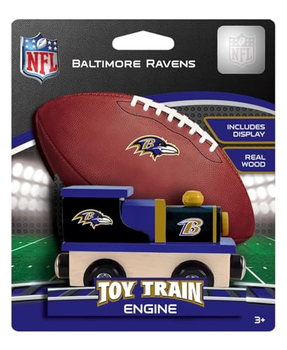 Image of MasterPieces Wood Train Engine - NFL Baltimore Ravens - Officially Licensed Toddler & Kids Toy