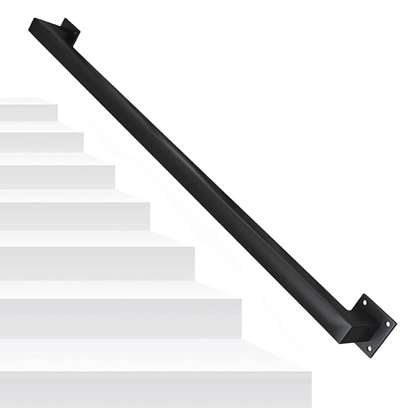 Rampe d'escalier en fer forgé de 20 pieds pour une décoration haut de gamme