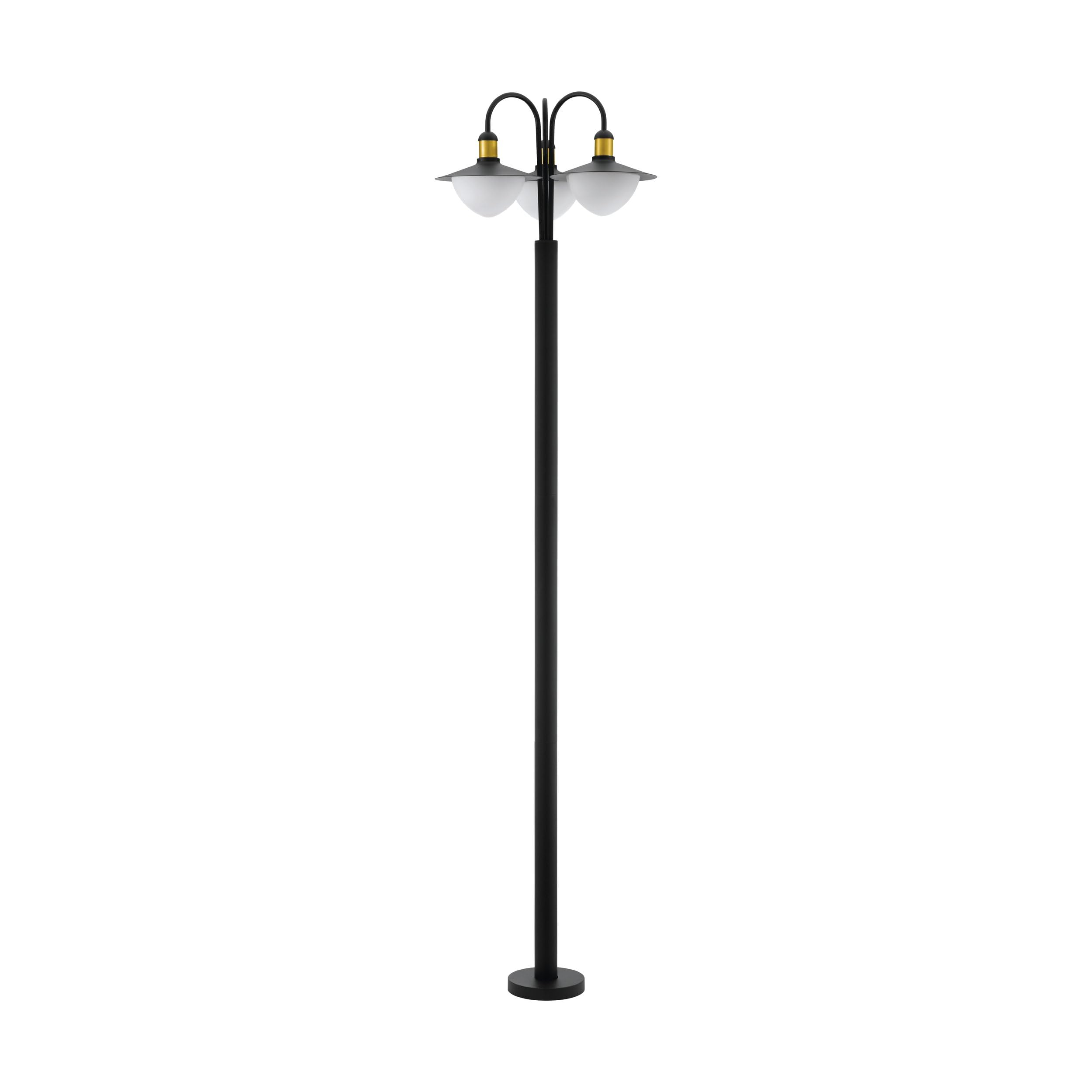 Eglo Light/Black/Gold Sirmione Ip44 Outdoor Post In And