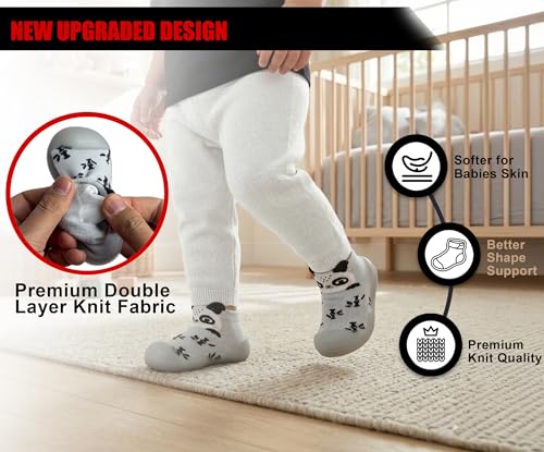 Image of Baby Sock Shoes Boys Girls First Walking Shoes Non-Slip Slippers Soft Sole Sneakers Toddler Infant Babygirl