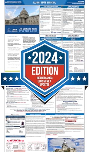 Corporate Labor Law Posters 2024 Illinois State Federal Want It All