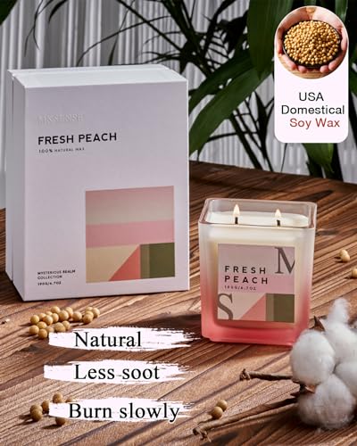 MSENSE-Peach-Scented-Candles-Gift-Set-with-Refills143oz-Soy-Jar-Candle-Set-Clean-Burning-Candle-Gifts-Up-to-80-Hours-Long-Lasting-Aromatherapy-Candle-for-Women-Girlfriend-Mom-Teacher