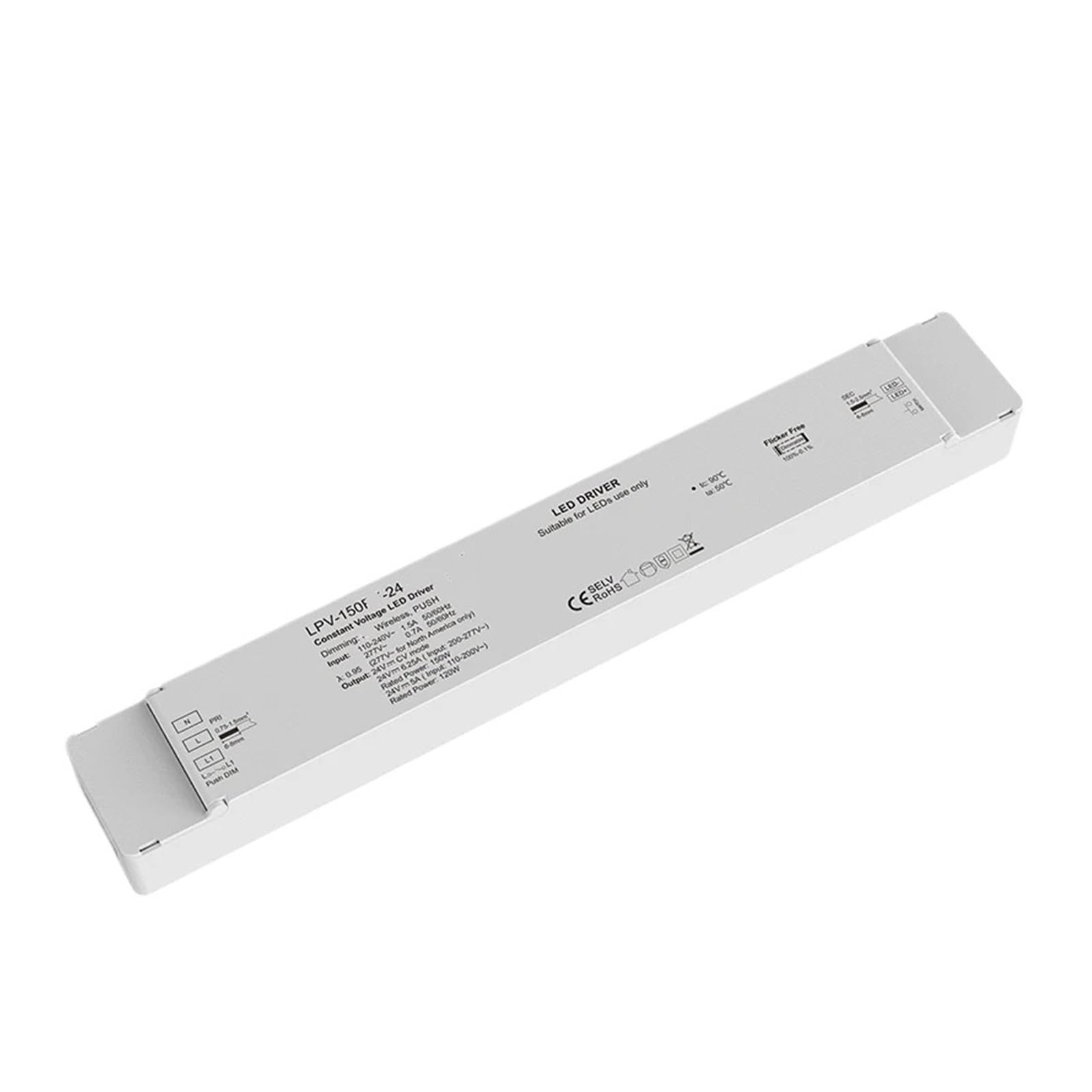 NVSFZGIYG 150W LED Driver AC 110V/220V/230V Power Supply DC 12V 24V Dimming Transformer(24V 150W)