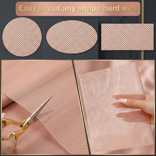 Image of Therwen 48 Inch X 10 ft Copper Mesh Screen 99.9% Pure Copper 40 Mesh Roll
