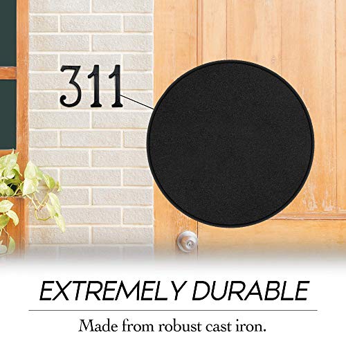 Nach Roman Cast Iron House Number For Outside, Metal Address Numbers For House, Garage Door, Front Door, Decorative Mailbox Numbers For Outside, Black, Maximum Rust Protection, 5.7 Inch, Number 2, Js-Cn6-2 #TOP2