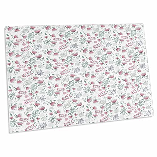 Alfombrilla para escritorio 3dRose rosa y verde tamaño grande miniatura 1