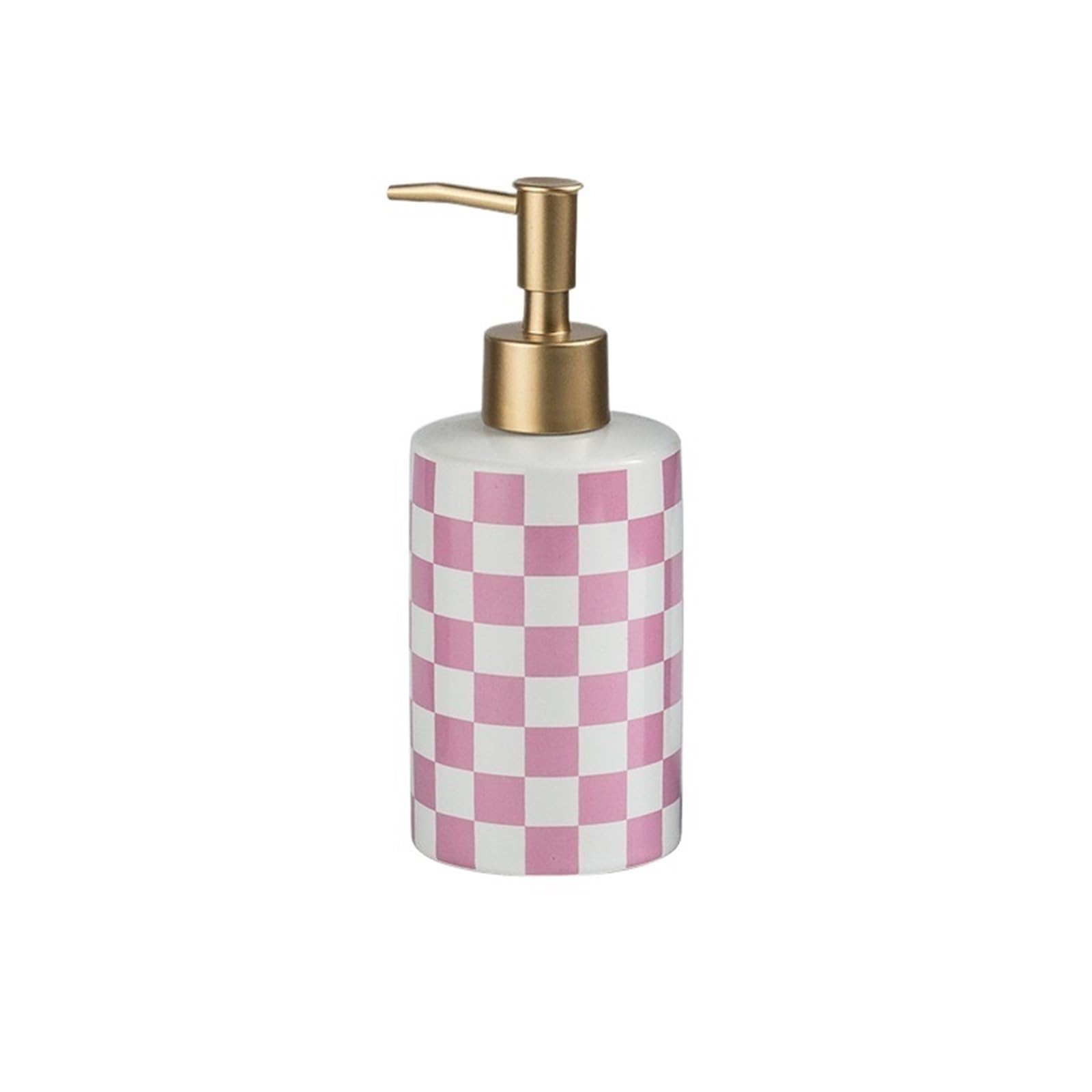 Ceramic Soap Dispenser, Ceramic Checkerboard Hand Sanitizer Soap Dispenser Multicolor