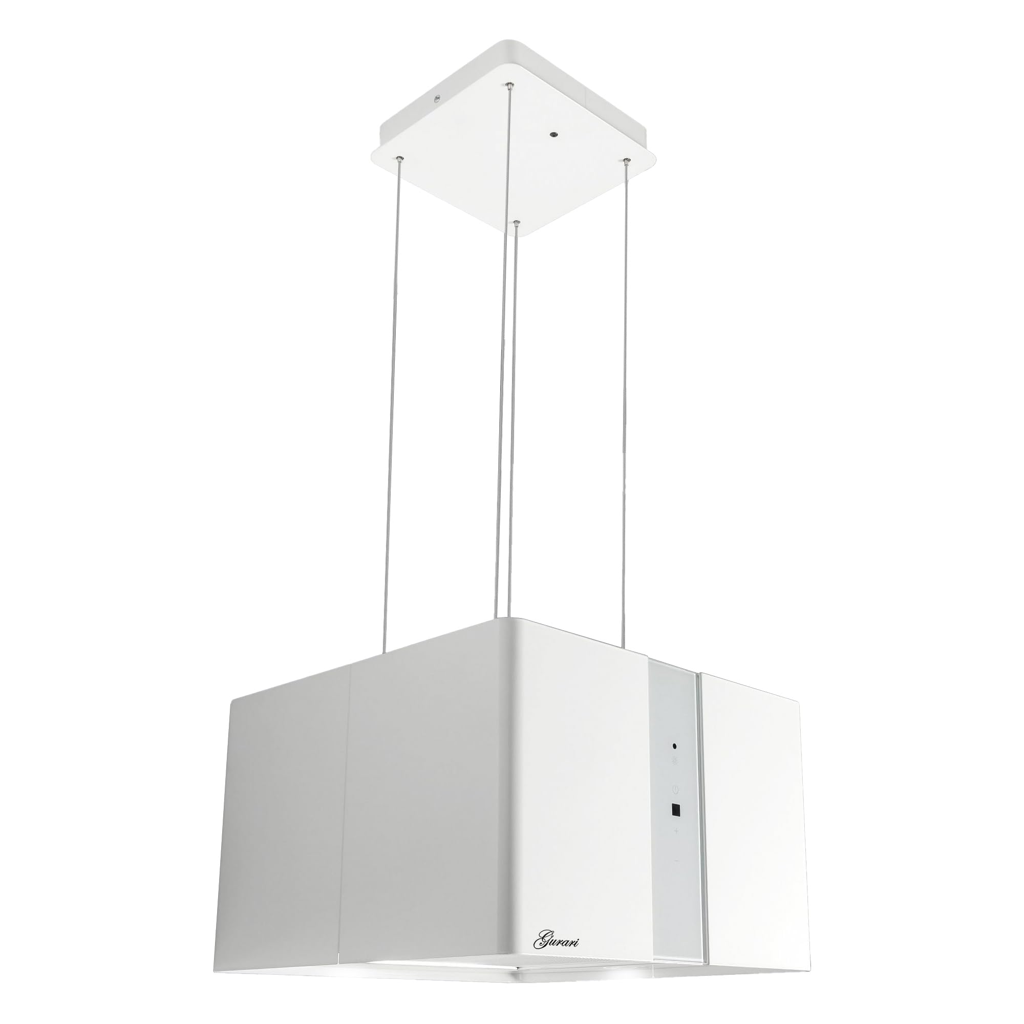 GURARI Inselhaube Umluft GCH I 331 45 WH PRIME 1000 m³/h LED Touch-Steuerung Fernbedienung Timer 45 cm Weiß