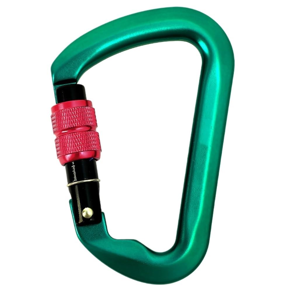 Moschettone a Forma di D for Alpinismo Moschettone Moschettone(Dark Green Screw)