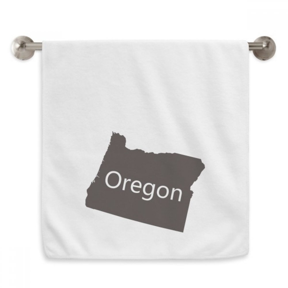 Serviettes moelleuses carte de l'Oregon en blanc épuré pour une toilette raffinée