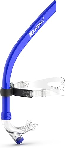 ZABERT SNK92 - Esnórquel de natación central frontal, para adultos, mujeres, hombres, jóvenes, niños de 8 años en adelante, entrenamiento de